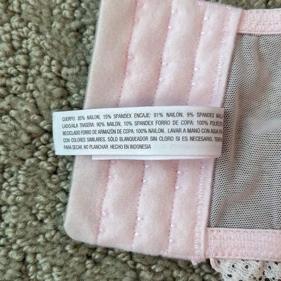 Auden Lace Mesh Corset Bra Lingerie Pink Underwire Bralette Feminine Sexy XS NWT - Picture 8 of 10